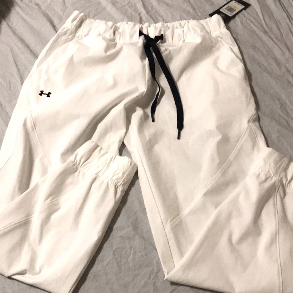 NEW WITH TAgs white UA joggers
